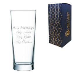 Engraved Primeur Beer 10oz/285ml Glass, Any Message, Any Occasion