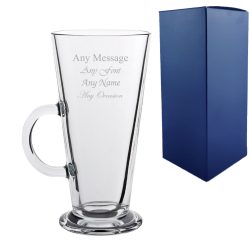 Engraved Columbia Latte 13oz/384ml Glass, Any Message