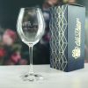 Engraved Wedding Guest Wine Glass, Any Text, 16.7oz Enoteca Glass, Handwritten Font