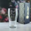 Engraved Wedding Guest Tulip, Grooms Man or Any Text, 20oz Glass, Handwritten Font