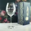 Engraved Wedding Guest Wine Glass, Any Text, 16.7oz Enoteca Glass, Script Font