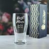 Engraved Wedding Guest Tulip, Grooms Man or Any Text, 20oz Glass, Script Font
