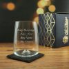 Engraved Terra Tumbler Glass, 19.9oz, Inverted Base, Any Message