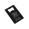 Engraved Portable Wallet Card Bottle Opener Black Happy 20th Birthday