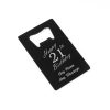 Engraved Portable Wallet Card Bottle Opener Black Happy 21st Birthday
