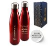 Official Printed Liverpool Thermal Bottle Painted, Personalise Any Message, Gift Boxed