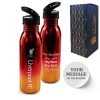 Official Printed Liverpool Metallic Water Bottle, Personalise Any Message, Gift Boxed