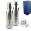 Official Printed Celtic Thermal Bottle Silver, Personalise Any Name, Gift Boxed