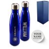 Official Printed Chelsea Thermal Bottle Painted, Personalise Any Name, Gift Boxed