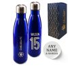 Official Printed Chelsea Thermal Bottle Painted, Personalise Name and Number, Gift Boxed