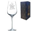 Engraved 450ml Sublym Wine Glass Custom Number Birthday Handwritten Design