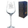 Engraved 450ml Sublym Wine Glass Custom Number Birthday Handwritten Design