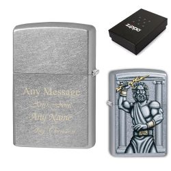 Engraved Zeus Official Zippo Windproof Lighter