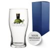 Official Tortoise Guinness Pint Glass, Engraved with Any Message, Gift Boxed