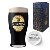 Official Extra Stout Guinness Pint Glass, Engraved with Any Message, Gift Boxed