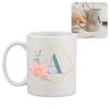 Personalised Mug with Floral Hexagon Design