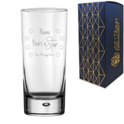 Engraved Hiball Glass with You're A Star Design
