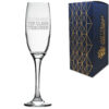 Engraved Teacher Champagne Flute with Top Class Teacher Design