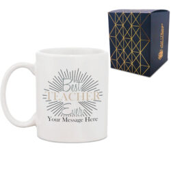 Printed Teacher Gift Mug with Best Teacher Ever Design
