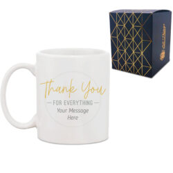 Printed Mug with Thank You for Everything Design