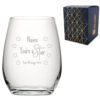 Engraved Stemless Wine Glass with You're A Star Design