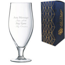 Engraved Stuttgart Stemmed Pint Beer Glass