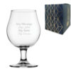 Engraved 16.75oz Draft Stemmed Beer Glass