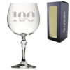 Engraved Crystal Gin and Tonic Cocktail Glass with Name in 100 Design
