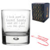 Engraved Whisky Glass with Secret Santa Dotted Design, Add Message to Reverse