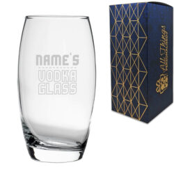 Personalised Engraved Vodka Tondo Hiball with 'Name's Vodka Glass' Design