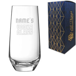 Personalised Engraved Vodka Lima Hiball with 'Name's Vodka Glass' Design