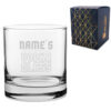 Personalised Engraved Vodka Short Tumbler with 'Name's Vodka Glass' Design
