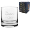 Personalised Engraved Novelty Vodka Tumbler with 'Name's Vodka' Design