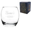 Personalised Engraved Novelty Vodka Tondo Tumbler with 'Name's Vodka' Design