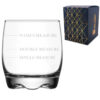 Personalised Engraved Adora Whisky Glass with 'Name's Measure' Design, Customise with Any Name