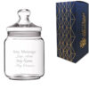 Personalised Engraved 0.75L Glass Jar with Lid, Customise with Any Name or Message, Gift Box Included