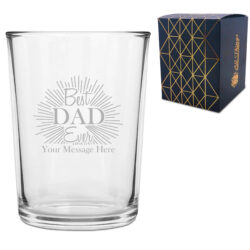 Personalised Engraved Islington Pint Glass, Best Dad Ever Design, Custom Message, Gift Box Included