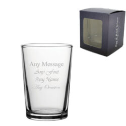 Engraved Toughened Conical Glass 7oz/207ml, Any Message