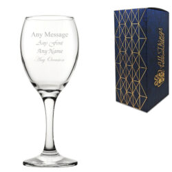 Engraved 8.7oz/258ml Pure Wine Glass, Any Message for Any Occasion