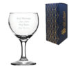 Engraved 6.66oz/196ml Paris Modern Wine Glass, Any Message for Any Occasion