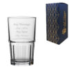 Engraved 10oz/295ml Next Stacking Toughened Hiball Glass, Any Message for Any Occasion