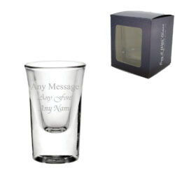 Engraved 1oz/29ml Boston Heavy Base Shot Glass, Any Message for Any Occasion