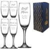 Engraved Wedding Champagne Wedding Guest, Any Text, 7.5oz, Script Font