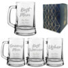 Engraved Wedding Guest Tankard, Grooms Man or Any Text, 16oz, Script Font