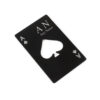Engraved Steel Black Ace of Spades Bottle Opener Initials