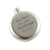 Engraved 5oz Round Steel Hip Flask Any Message Engraved In The UK