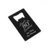 Engraved Portable Wallet Card Bottle Opener Black Happy 80th Birthday