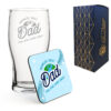 Engraved Pint Glass and Coaster Set, Worlds Best Dad, Gift Boxed