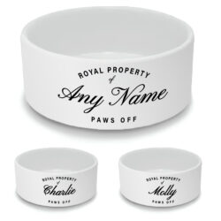 Personalised Dog Bowl with Royal Property Design