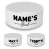 Personalised Dog Bowl with Name's Bowl Black Design